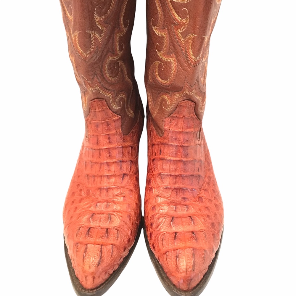 Tony Lama CY1011 Exotic Caiman Alligator Western Cowboy Boots Men's 10 1/2 D USA